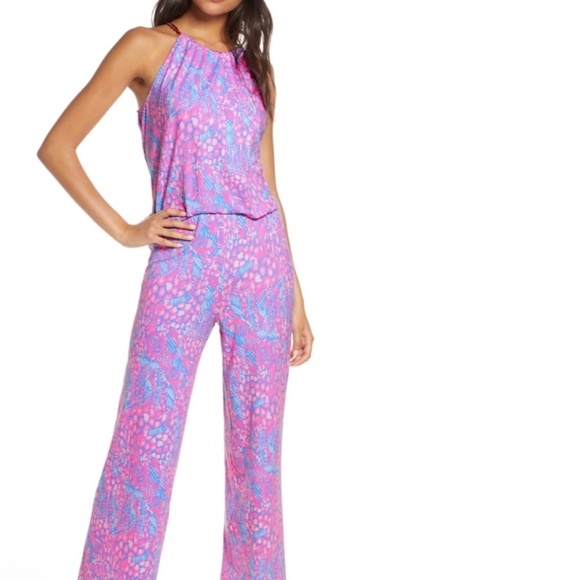 Lilly Pulitzer Dresses & Skirts - NWT Lilly Pulitzer Bowen Jumpsuit XS pink sorbet